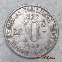 COMITE REGIONAL TOULOUSE DEPT HTE GNE • 1922 • B.P. 10c- • 1930