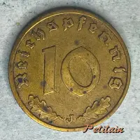 10 REICHSPFENNIG J
