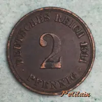 DEUTSCHES REICH 1911 2 PFENNIG